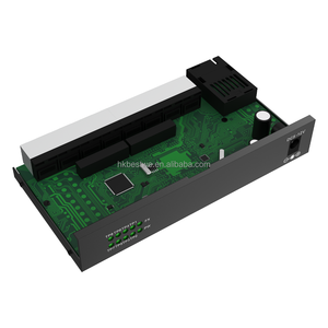 Convertidor de Medios de Fibra Óptica Ethernet, 1 Fibra + 8 RJ45, 100 Mbps, 25 KM, Transceptor Óptico de Fibra Monomodo - Product Image 4