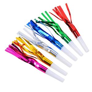 Plastic Toy Noise <strong>Maker</strong> Props 6 Pieces Laser Paper Fringe Design Custom <strong>Logo</strong> Lip Whistles for <strong>Christmas</strong> New Year Birthday Party - Product Image 1