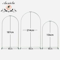 Support de toile de fond ANNIELU stable en 3 parties en forme de U, multi-tailles, pour mariages, fêtes, événements et décorations d'anniversaire