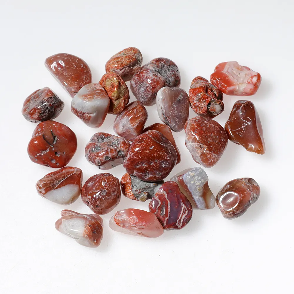 Wholesale natural high quality southern red agate stone tumbling gravel