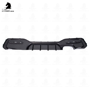2 lời khuyên ABS nhựa phía sau Bumper Lip khuếch tán bóng đen xe DMAX loại đôi khuếch tán cho BMW F20 m công nghệ LCI 2015-2019 - Product Image 2