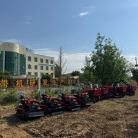 Motoculteur agricole rotatif de 25 CV, micro-tracteur à chenilles télécommandé pour petites exploitations