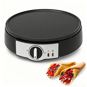 Plaque de cuisson et crêpière rotative 2-en-1 de 300 mm de diamètre, détachable et réversible, avec revêtement antiadhésif - Product Image 2