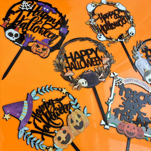 น้ำผึ้งและความหวาน ของตกแต่งเค้กอะคริลิคสำหรับวันฮาโลวีน ของตกแต่งปาร์ตี้วันฮาโลวีน อุปกรณ์ตกแต่งเค้ก - Product Image 3