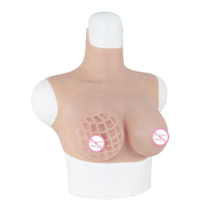 New Chất lượng cao Teardrop hình siêu đàn hồi tổ ong cao cổ áo Silicone giả vú - Product Image 3