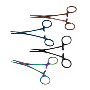 Pinzas Hemostáticas Crile de 5.5 Pulgadas, Rectas, de Acero Inoxidable con Recubrimiento de Color, Herramienta Médica Manual, Certificación MOL y CE - Product Image 1