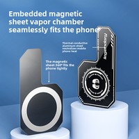 Refroidisseur de téléphone portable à semi-conducteurs avec chambre à vapeur, amplificateur latéral de refroidissement, plaque de dissipation thermique lavable à aspiration magnétique, accessoires