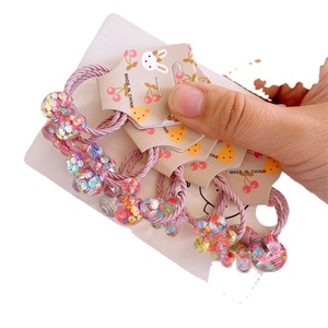 Accesorios para niñas, nuevos lazos para el cabello para niños coreanos, conjunto de primavera, lazos elásticos transparentes para el cabello para niños, ciempiés - Product Image 1