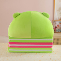 Canapé pliable pour enfants en peluche douce, mini-animaux mignons Kawaii, avec visage de dessin animé brodé, cadeau surprise, chaise en peluche en gros