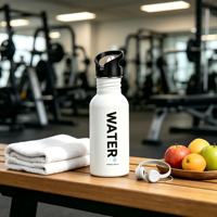 Bouteille d'eau en aluminium par sublimation en gros, 400ml, 500ml, 600ml, 750ml, avec couvercle à paille, bouteille de sport vierge pour impression de logo personnalisé