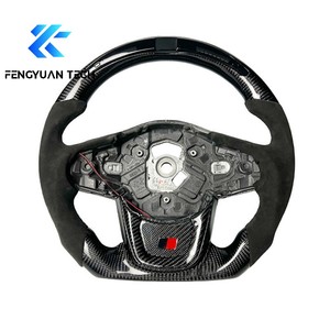 พวงมาลัยคาร์บอนไฟเบอร์แท้แบบกำหนดเองพร้อมจอ LED สำหรับ Toyota <span class=keywords><strong>Supra</strong></span> A90/a91 GR F10 Mk5 <span class=keywords><strong>Mk4</strong></span> G8X ปี 2018 2019 2021 2022 2020 - Product Image 4