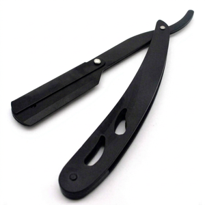 Navajas de Afeitar de Doble Filo de Acero Inoxidable SCISSORS METAL RTS para Hombres, para Barbas y Axilas, con Mango de Madera - Product Image 1