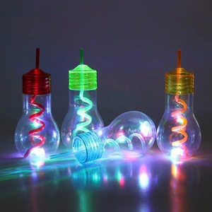 DAMAI Plastic Glow Party Cups Favors for Party Supplies Neon Party <b>Light</b> Bulb Cups <b>LED</b> <b>Bar</b> Night Club Drink Cup - Product Image 1