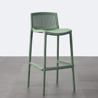 Tabouret de bar moderne en PP, empilable, léger, écologique, imperméable, pour chambre à coucher, salon, hôtel, cuisine