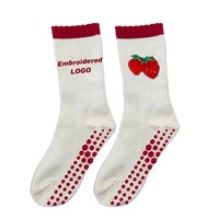 Nouvel Arrivage 2026 – Chaussettes de Yoga et de Skate en Tissu Éponge pour Intérieur, Unisexe, Longueur Ras du Cou, en Coton, Antidérapantes, pour Pilates, avec Revers et Sangle de Maintien