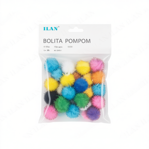 Iln Bolita Pompom 0,8 cm Colori Misti 100 Pezzi Decorazioni per Artigianato - Product Image 2