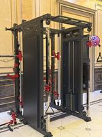 Station de musculation multifonctionnelle 3-en-1 en acier avec rack à squats et fonction Smith pour la musculation des pectoraux, du dos et des jambes, certifiée CE