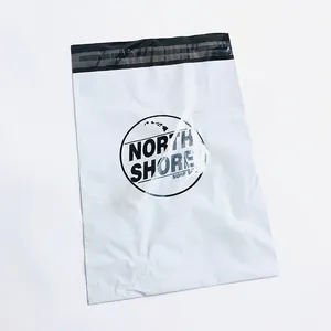 Bolsas de correo con impresión de logotipo personalizado, embalaje de plástico ecológico con autosellado