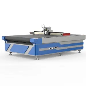 Cortador de couro automático do cnc, máquina de corte de tecido com ferramenta osciladora e ferramenta rotativa movida