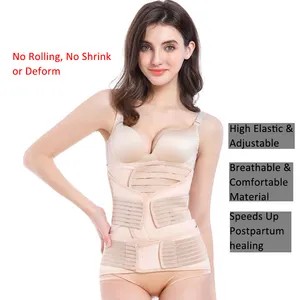 कमर ट्रेनर Cincher 1 में 3 प्रसवोत्तर Girdles वसूली पेट बैंड महिलाओं के लिए