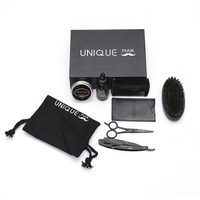 Suyqs — kit de soins pour la croissance de la barbe et moustache, ensemble 6 en 1, pour hommes, étiquette privée
