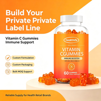 Compléments alimentaires Healthife OEM en marque privée, gommes à la vitamine C avec zinc et échinacée pour soutenir la santé immunitaire
