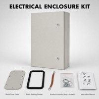 Armoire électrique murale à double verrouillage IP54 en acier avec rail DIN intégré et façade frontale