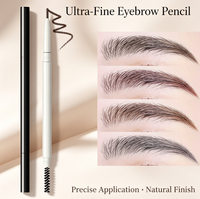 Crayon à sourcils fin personnalisé avec logo, étanche, avec brosse, marque privée, blanc, pour la vente en gros