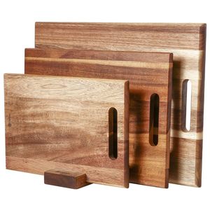 Acacia Wood Cutting Board <b>Square</b> Solid Wood For Fruit Dessert Cake Kitchen Use - Product Image 5