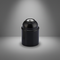 Soket Lampu Bakelite E27 untuk Lampu Vintage DIY, Tahan Panas T210 Bersertifikasi CE RoHS, Warna Hitam, Grosir