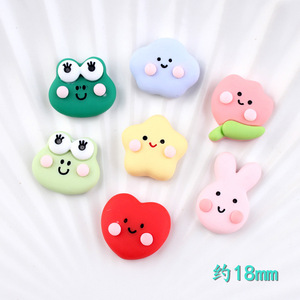 Nouveaux accessoires pour cheveux en résine, <span class=keywords><strong>grenouille</strong></span>, nuage, étoile, lapin, cœur, breloques en résine pour la décoration - Product Image 3