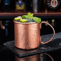 Moscow Mule Tasse en cuivre Sublimation Tasse en acier inoxydable plaqué cuivre Gravé Tasse à boire de la bière