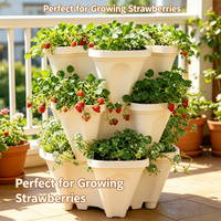 Pots hydroponiques modulaires empilables en plastique pour jardin vertical, serre, usage domestique et extérieur au sol, style minimaliste