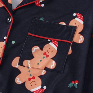 Nouvelle mode délicate et confortable noël pain d'épice <span class=keywords><strong>homme</strong></span> à manches courtes shorts pyjamas <span class=keywords><strong>costume</strong></span> pour femmes formel - Product Image 3