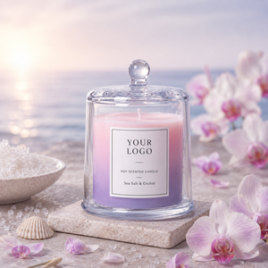 Ensemble de bougies artisanales au jasmin <span class=keywords><strong>et</strong></span> au soja avec logo personnalisé LF, cadeau personnalisé pour les enseignants, les meilleurs amis, les amateurs de plantes - Product Image 3
