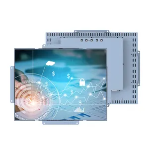 Green Touch 15 inch resistive touch screen monitor 450 cd/m2 Brightness open frame industrial display IP 65 for kiosk service
