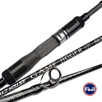 MADMOUSE Canne de Slow Jigging «Game Jigger» avec Pièces Fuji Japon 1.98M PE 3-6 JIG 150-400G 20kg, Canne Bateau pour Pêche en Mer Spinning/Casting