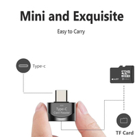 Memoria inteligente de alta velocidad Mini lector de tarjetas OTG tipo C A Adaptador TF para interfaz USB Samsung adaptador Micro-SD de alta velocidad tipo C