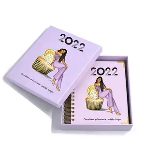 2024 2025 Free Sample Custom Woman Gift Daily Cuaderno Libretas Agenda Cahiers Journal Notebook Spiral Planner Printing