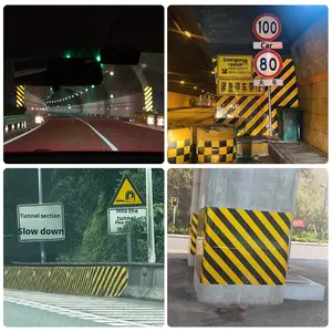 فيلم عاكس أسطواني من الألومنيوم بخطوط قطرية صفراء وسوداء لصيانة مناجم المناجم والجسور والدعامات والواجهات والطرق - Product Image 4