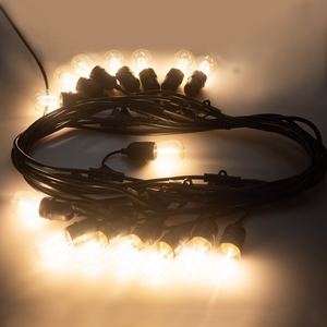 48 Foot Outdoor Weatherproof Flexible Led Light <b>String</b> Hanging Sockets Patio Lights - Product Image 1