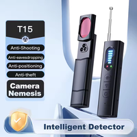 Détecteur d'insectes T15 Lentille de signal GPS Traqueur RF Mini détecteur de caméra cachée Détecteur d'objectifs portable Détecteur d'insectes espions GSM