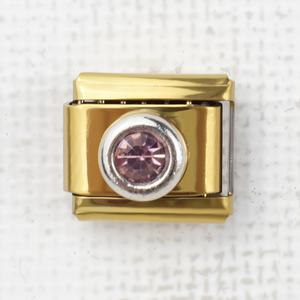 Elegante Pulsera Modular Italiana de Acero Inoxidable con Eslabones de Cristal de Piedra de Nacimiento para Mujer, Regalo de Navidad - Product Image 6