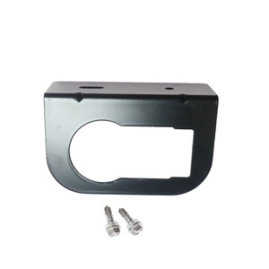 Trailer 4 Pin And 7 Pin Socket Mounting <b>Bracket</b> Steel <b>Black</b> For American Style Cargo Carrier - Product Image 5