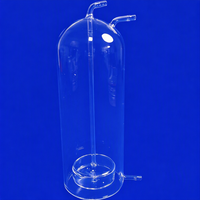 Réacteur en verre de quartz réfractaire transparent poli sur mesure pour usine, sans ozone, pour laboratoire, industrie et semi-conducteurs, avec options de cintrage, soudage et découpe