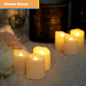 6 Pack LED Candle Light Rechargeable LED Candles Tea Light Flameless Tea Lights With Remote Timer For Home Decorations