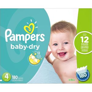 Pañales secos para bebé 100% al por mayor, talla 4, paquete de 180 unidades, hasta 12 horas de sequedad - Product Image 1