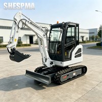 Mini-excavatrice compacte à fort moment de charge 15,2 kW, petite machine de terrassement pour projets de tranchées municipales