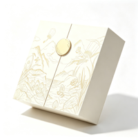 Boîte carrée rigide de luxe haut de gamme, nouvelle boîte cadeau portable en carton gris spécial, recyclable, vide, pour gâteaux de lune, destinée à l'industrie alimentaire