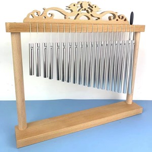 Campanas de Viento de Percusión Orff de 18/20 Notas al por Mayor - Exquisito Soporte de Madera Maciza, Compacto en Dorado/Plateado, Melodía Suave - Product Image 4